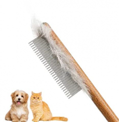 40 Pack Solid Wood Pet Comb Grooming Tool for Cats