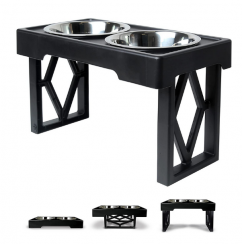 3 sets Adjustable Elevated Dog Bowls 